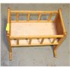 Image 1 : WOODEN ROCKING DOLL CRADLE