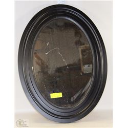 BLACK OVAL FRAMED MIRROR