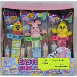 EASTER KLIK CANDY DISPENSER 12 COUNT UNOPEN BOX