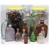 Image 1 : BOX OF VARIOUS GLASS MEDICINE BOTTLES