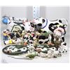 Image 1 : BOX OF ASSORTED COW ITEMS; TEA POT, PIGGY BANKS,