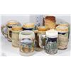 Image 1 : FLAT OF 9 ASSORTED BEER STIENS WITH SAME THEME,