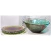 Image 1 : FLAT OF ASSORTED GLASS DINNER PLATES, SALAD BOWLS