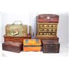 Image 1 : FLAT OF ASSORTED WOODEN JEWELRY BOXES AND COPPER