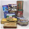 Image 1 : FLAT OF ASSORTED TINS AND CIGAR BOXES