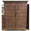 Image 1 : WOOD CARVED 2 DOOR CLOSET ARMOIRE