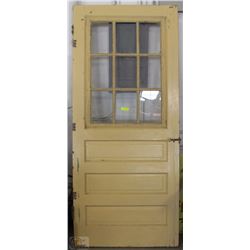 VINTAGE GLASS WINDOWED DOOR