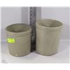 Image 1 : SET OF 2 ROUND CERAMIC CROCKS