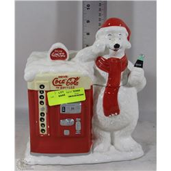CERAMIC COCA COLA COOKIE JAR