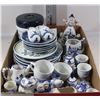 Image 1 : BOX OF BLUE/WHITE DELFT BLUE HOLLAND MADE DISHES,