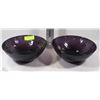 Image 1 : PAIR OF 2 DARK PURPLE SALAD BOWLS