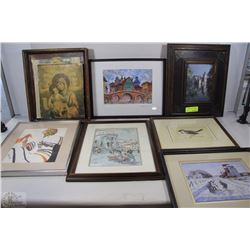 LOT OF FRAMED+UNFRAMED PHOTOS BY VARIOUS ARTISTS