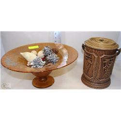 OVERSIZED ORANGE RAISED CENTERPIECE BOWL,