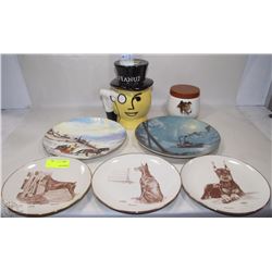 BOX WITH COLLECTOR PLATES THAT ARE NUMBERED,