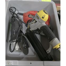 TOTE WITH JIGSAW, STAPLER & 4-1/2" GRINDER
