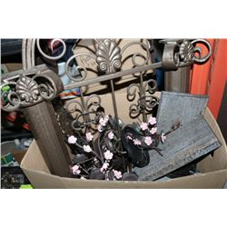 BOX W/LARGE METAL WALL-MOUNT CANDLE