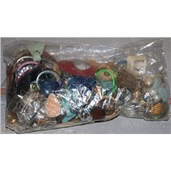 BAG OF 65 PAIRS FASHION PIERCED EARRINGS