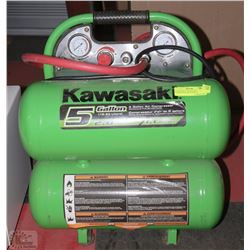 KAWASAKI 5 GALLON AIR COMPRESSOR WITH HOSE &