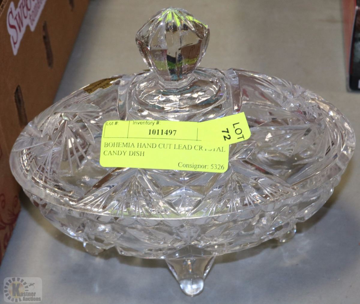 BOHEMIA HAND CUT LEAD CRYSTAL CANDY DISH