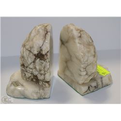 GENUINE ALABASTER BOOKENDS