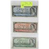 Image 1 : R)YEAR 1954 SHEET WITH $5, $2  AND $1 CANADIAN