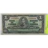 Image 1 : H)ONE DOLLAR CANADIAN BANK NOTE 1937 WITH GORDON/