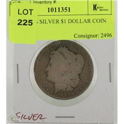 B) 1891 US SILVER $1 DOLLAR COIN