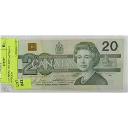 CANADIAN 1991 REPLACEMENT NOTE $20