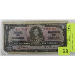 1937 CANADIAN $10 BILL
