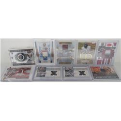 FOOTBALL CARDS ALL JERSEYS AND LOW #'D (9QTY)