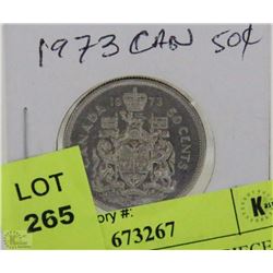 1973 CANADIAN 50 CENT PIECE