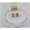 Image 1 : #14)NATURAL CITRINE OVAL  .925 SILVER EARRINGS