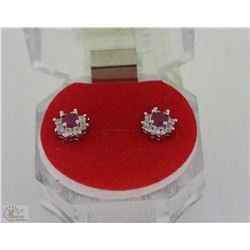 #4)NATURAL ENHANCED RUBY & CZ  .925 SILVER
