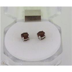 #1)MOZAMBIQUE GARNET .925 SILVER EARRINGS