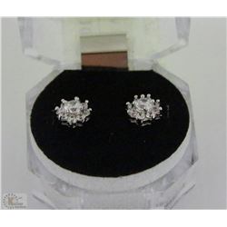 #9)CUBIC ZIRCONIA  .925 SILVER EARRINGS