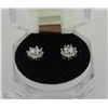 Image 1 : #9)CUBIC ZIRCONIA  .925 SILVER EARRINGS