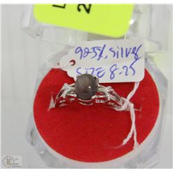 #18)NATURAL 6 RAY STAR RUBY .925 SILVER RING