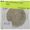 Image 1 : 1962 SILVER CANADIAN ONE DOLLAR COIN