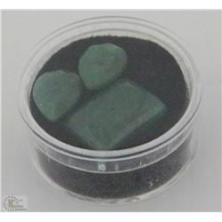 NATURAL ENHANCED EMERALD GEMS 24.5CT (3 STONES)