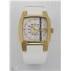 Image 1 : NEW DIESEL 37MM WHITE FACE UNISEX WATCH WHITE BAND