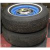 Image 1 : TWO 15" TIRES, WHEELS,HUBCAPS FOR OLDER CHEV