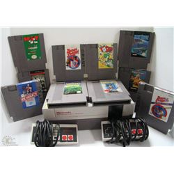 NINTENDO ENTERTAINMENT SYSTEM WITH 10 GAMES