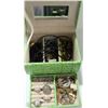 Image 1 : GREEN JEWELLERY BOX WITH FASHION CONTENTS INCL
