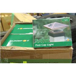 CASE OF 8PCS SOLAR POST CAP LIGHTS