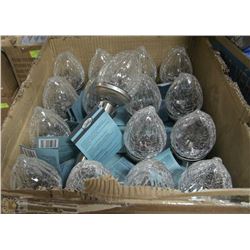 CASE OF 16PCS CLEAR CRACKLE SOLAR LIGHTS