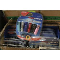 CASE OF TWELVE 6PC BEAMMASTER FLASHLIGHTS