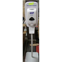 HAND SANITIZING DISPENSOR ON STAND