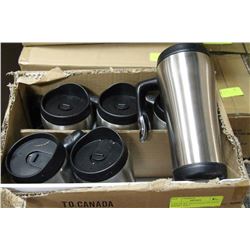 CASE OF SIX 16OZ STAINLESS STEEL DOUBLE WALL