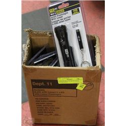 CASE OF SIX 6 LED WITH LASER FLASHLIGHTS
