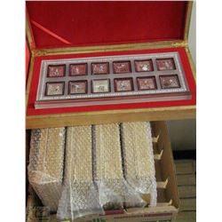 CASE OF FIVE 12 MONTH YEAR OF THE RABBIT COIN SETS